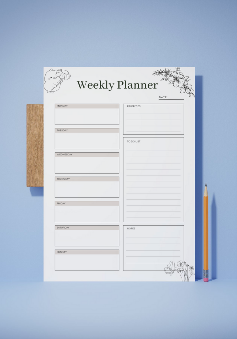 Elevate Your Productivity | Modern Weekly Planner Printable