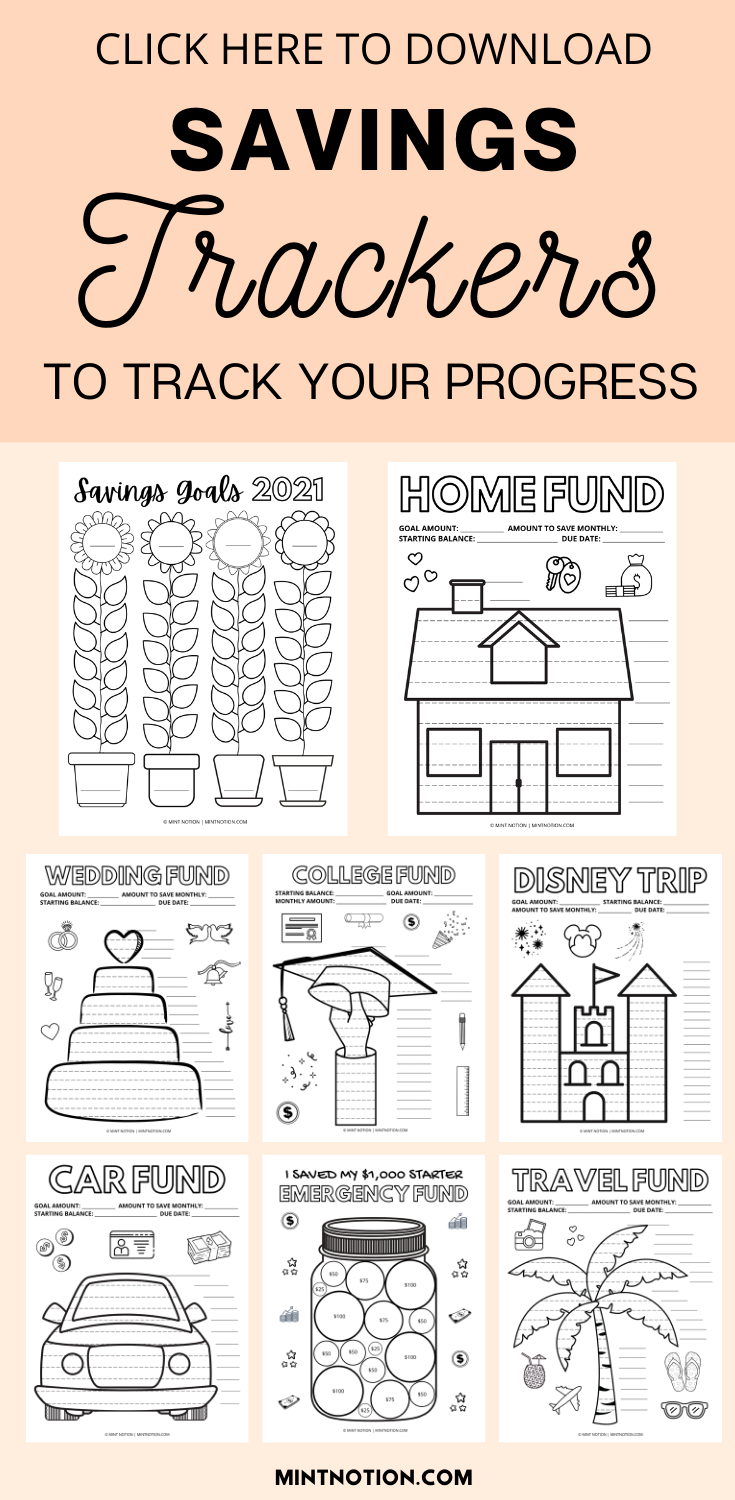 Achieve Your Goals with These 15 Simple Savings Trackers