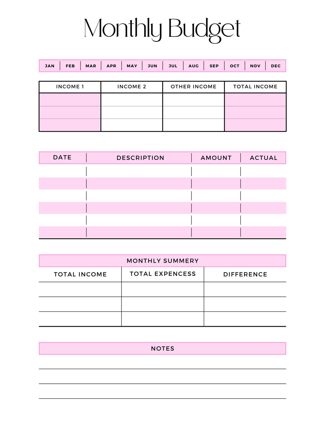 Plan Your Pink Paradise: Budget Templates for a Pretty Paycheck