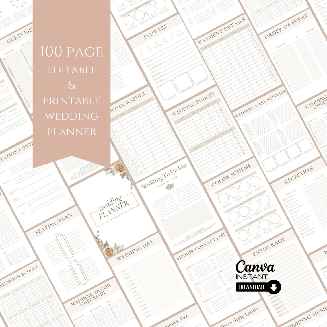 Plan Your Dream Wedding in a Click: Editable Templates & Checklist
