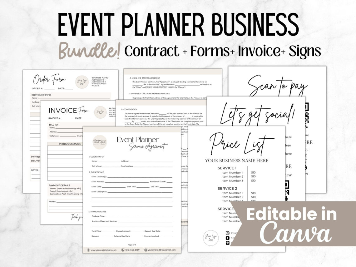 Easy Wedding Planning Contract Template