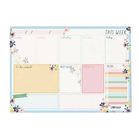 Add a Pop to Your Planner with Ditzy Floral Weekly Pads