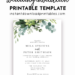 Instant Download: Eucalyptus Wedding Invites Instant Download: Eucalyptus Wedding Invites