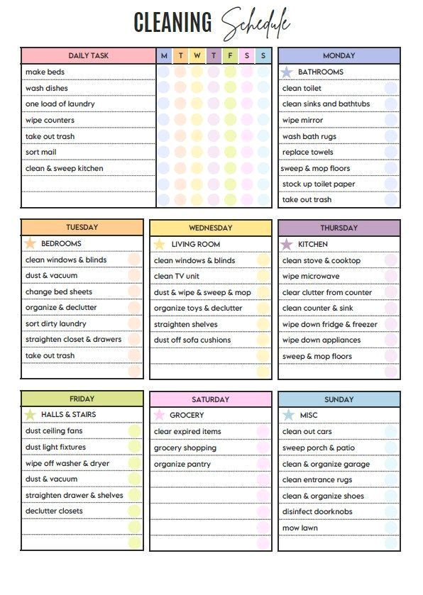 Tidy Your Home in No Time with Our ADHD Cleaning Schedule