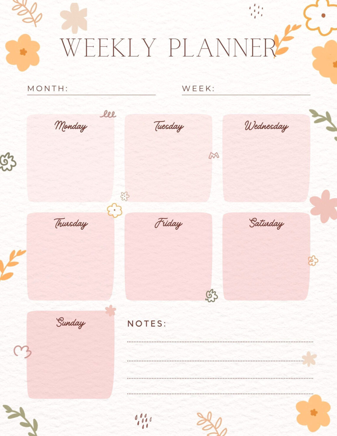 Get Your Ultimate Weekly Planner Sheets