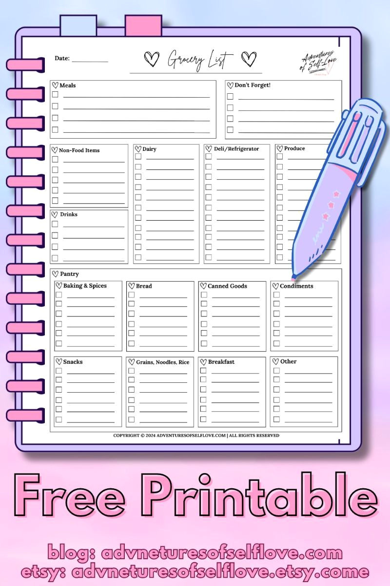 Easy Grocery List Templates for Stress-Free Shopping