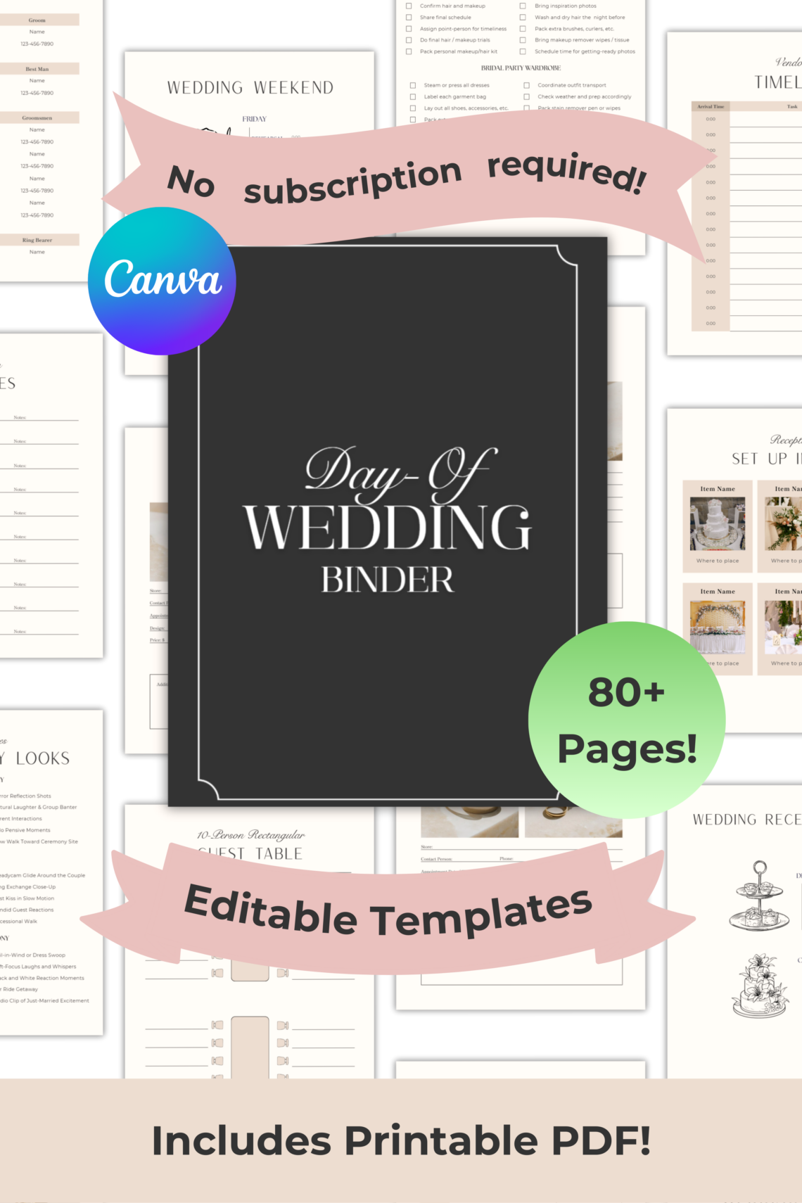 Easy Wedding Planning Binder: 80+ Pages to Stay on Track