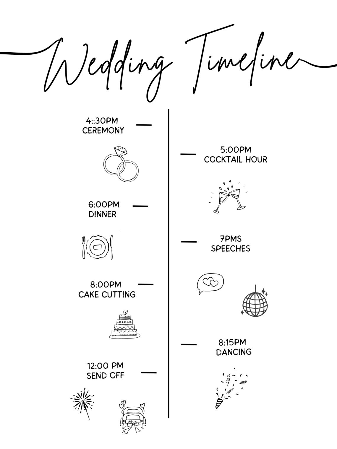 5-Step Wedding Countdown: Customizable Event Planner