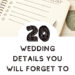 10 Wedding Planning Mistakes You’ll Forget