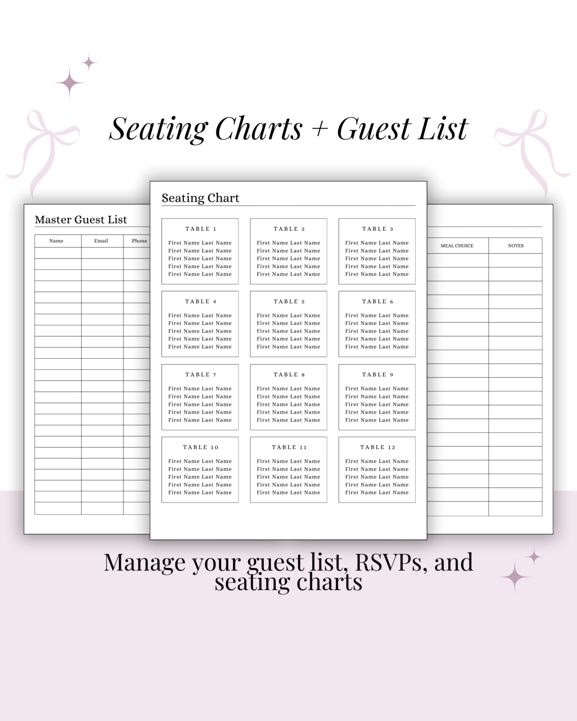 Wedding Planner Template for 160 Gorgeous Pages (Edit + Print)