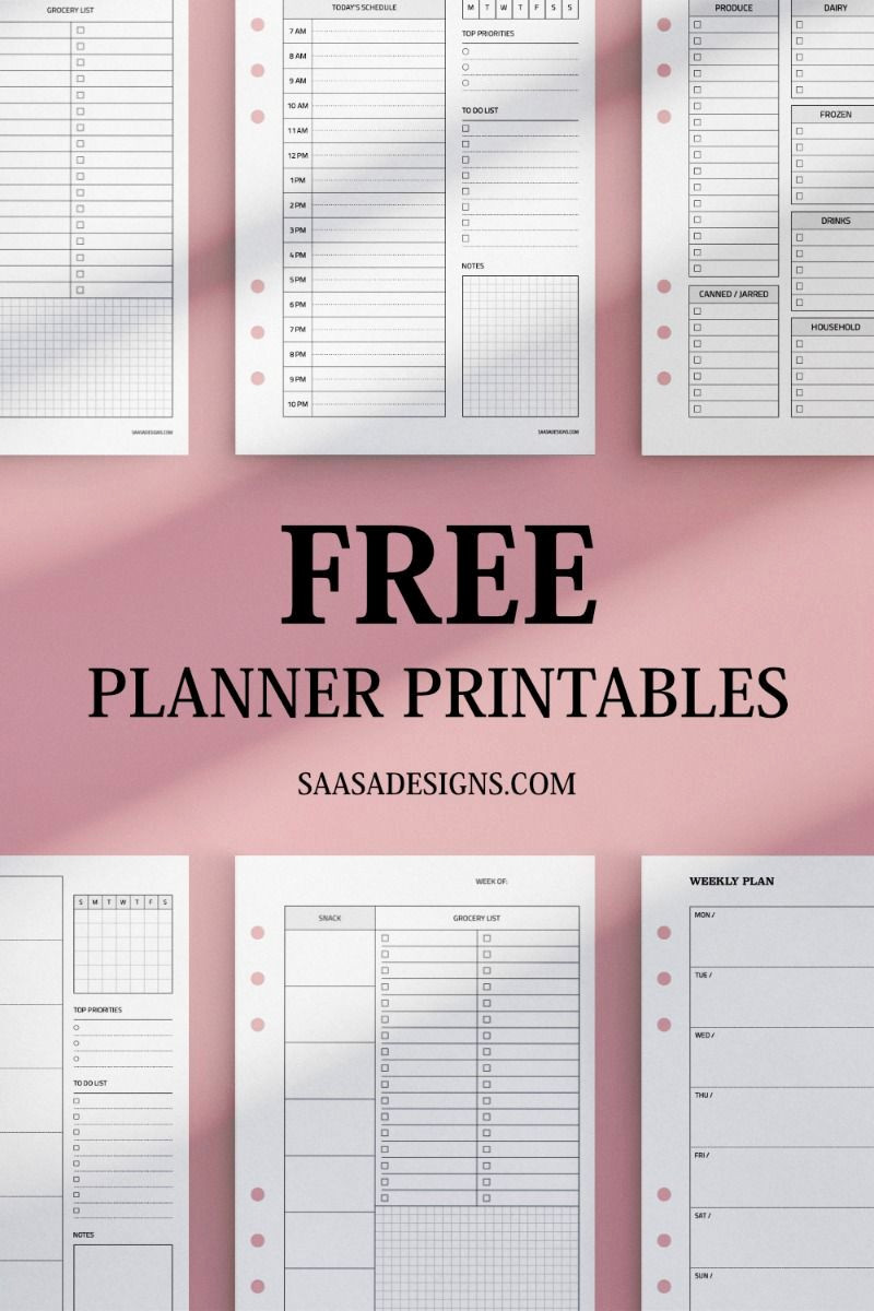 Instant Planner Makeover: 20 Free Printables