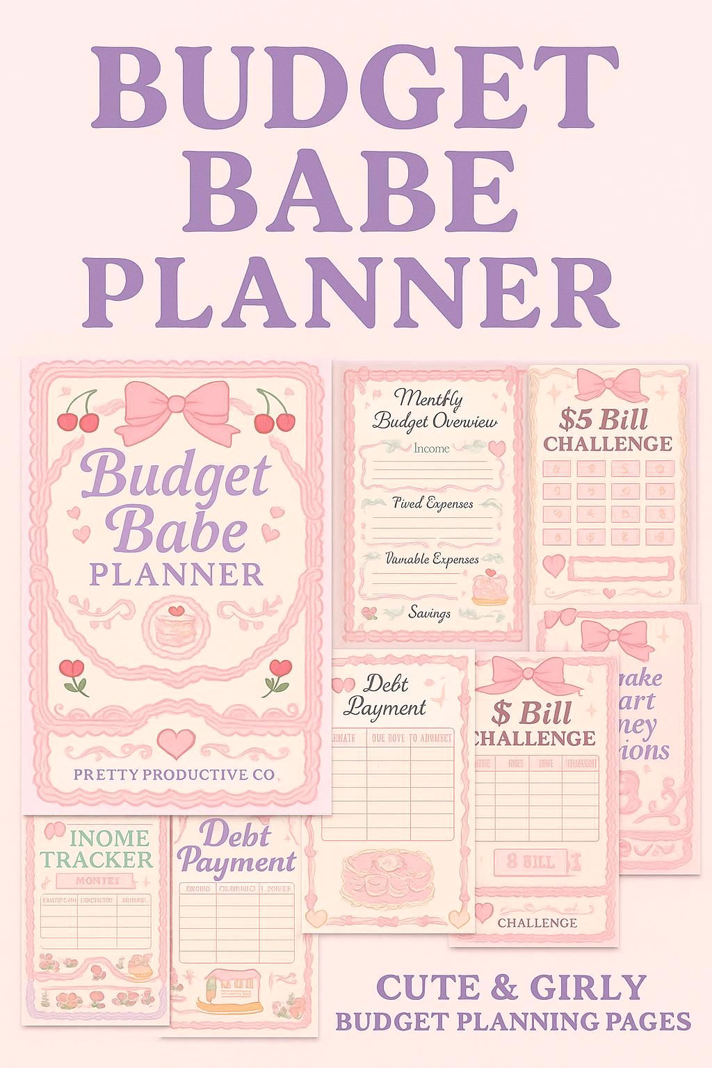 Pastel Printable Budget Planner: Track Expenses & Save Big | Digital Download
