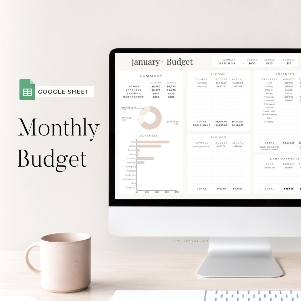 Create a Stress-Free Budget with This Free Google Sheets Template