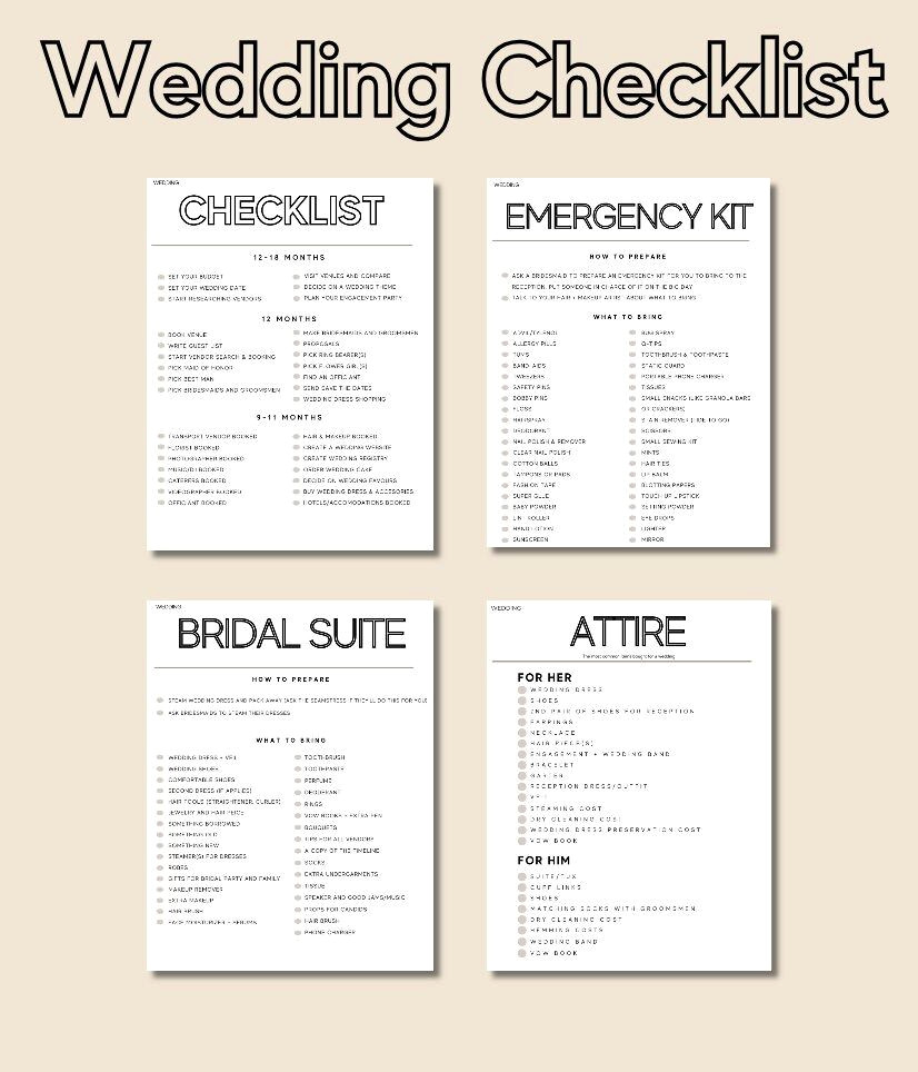 Easy Wedding Planning: Print & Edit Your Perfect Checklist