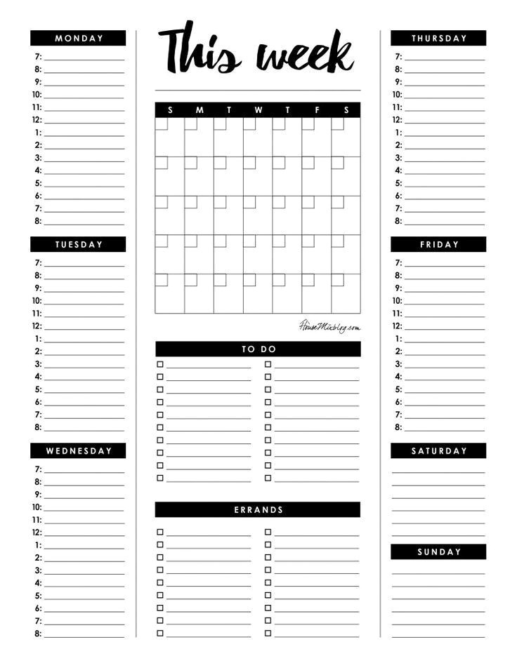Printable Weekly Planner Template | Boost Your Productivity